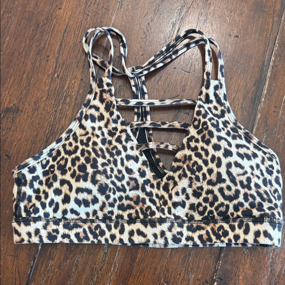 Zyia Leopard Print Strappy Bralette